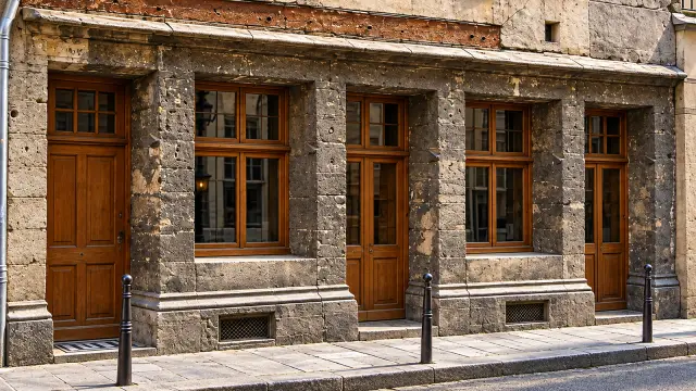 La fachada de la casa de Nicolas Flamel en la rue de Montmorency de París.