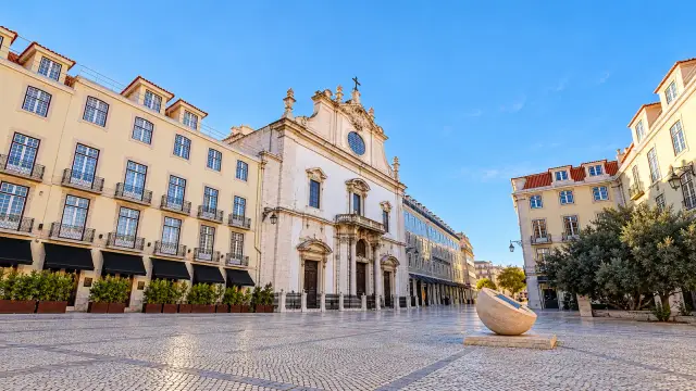 Memorial to the victims of the 1506 massacre in Largo de São Domingos, beside the church, in Lisbon